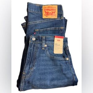 NWT, 2 pairs Men’s 505 Levi’s (stretch) regular fit straight leg, sz 30x32
